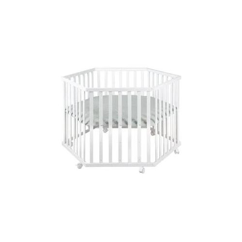 Laufgitter ROBA "Style weiß, 6-eckig", Baby, grün (weiß, frosty grün), Laufställe Laufgitter, mit Laufgittereinlage frosty green