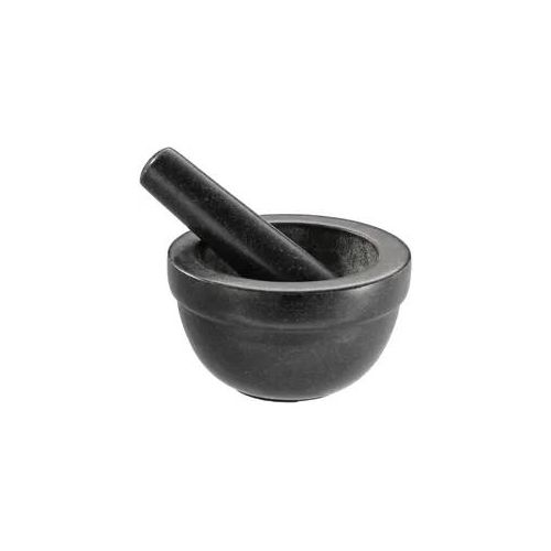 Mörser RÖSLE, beige (natur), B:14cm H:8cm L:14cm Ø:14cm, Granit, Mörser, Mörser, Granitmörser für Kräuter, Gewürze oder Pesto, Anti-Rutsch-Boden