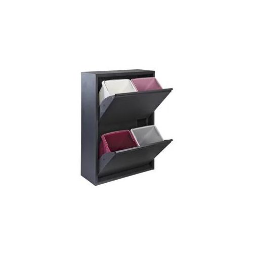 Mülleimer HEINE HOME, grau (anthrazit), B:60cm H:92cm T:25cm, Mülleimer, Mülleimer