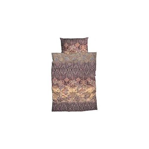 Bettwäsche CASATEX "Suzani", beige (beige, blau), B/L: 200cm x 220cm, 1 Stk., 2 Stk., Satin, B/L: 80cm x 80cm & 80cm x 80cm, 3 Stk., Satin, Obermaterial: 100% Baumwolle, Bettwäsche, Bettwäsche, harmonisches Blütendesign