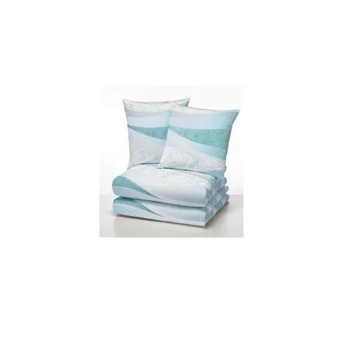 Bettwäsche BIBERNA Gr. 3, grün (mint), B/L: 155cm x 220cm, Seersucker, B/L: 80cm x 80cm, 2 Stk., Seersucker, 100% Baumwolle, Bettwäsche, Bettwäsche