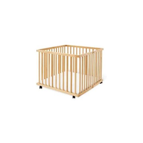 Laufgitter PINOLINO "Lexus, 100x100 cm", Baby, braun (buche, klar lackiert), Laufställe Laufgitter, faltbar; Made in Europe