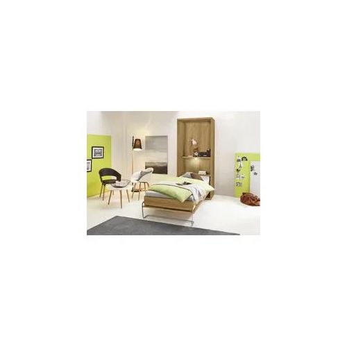 Schrankbett PRIESS "Ancona", braun (eiche artisan), H:211cm, Schrankbetten, mit Regal und LED-Beleuchtung