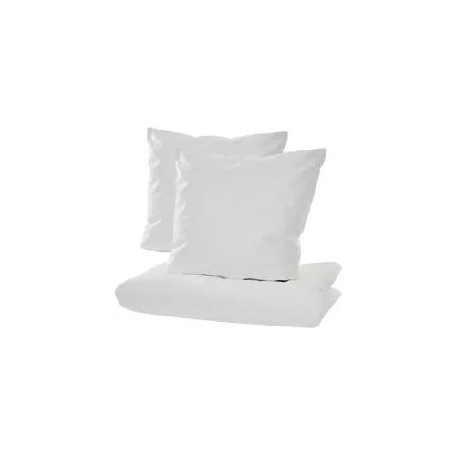 Bettwäsche IBENA "Astana", weiß, B/L: 200cm x 220cm, 1 Stk., 2 Stk., Encasing, B/L: 80cm x 80cm, Encasing, Obermaterial: 70% Polyester, 30% Polyamid, Bettwäsche, Bettwäsche, Allergieschutzbezug aus Evolon New Generation