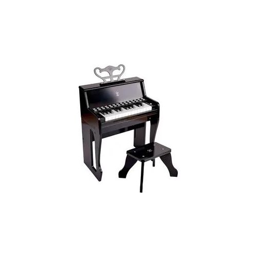 Spielzeug-Musikinstrument HAPE "Leuchttasten-Piano mit Hocker", schwarz, Spielzeug-Musikinstrumente, KinderB:38cm H:50cm T:23cm, B:38cm H:50cm T:23cm