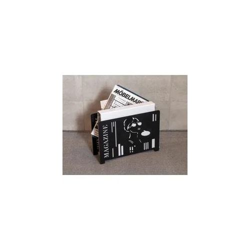 Zeitungsständer HAKU, schwarz, B:37cm H:26cm T:12cm, Metall, Zeitungsständer, Zeitungsständer