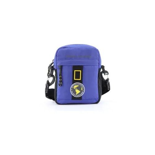 Schultertasche NATIONAL GEOGRAPHIC "New Explorer", Damen, Gr. B/H/T: 7,5cm x 19cm x 14,5cm, blau, Nylon, Taschen Schultertasche, Ripstop
