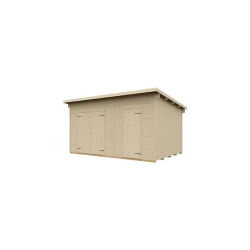 Gartenhaus SKANHOLZ "Flex", beige (natur), Fußboden im Gartenhaus, Holzwerkstoff, Gartenhäuser, Gartenhaus