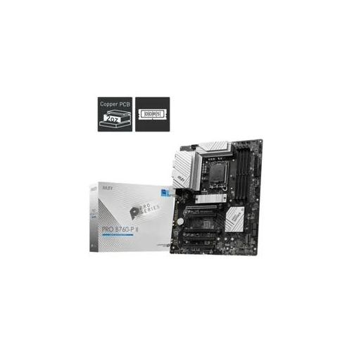 MSI Mainboard "PRO B760-P II", schwarz, B:27,1cm H:6,4cm T:34,8cm, Mainboards