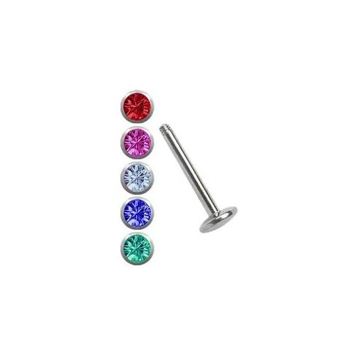 Nasenpiercing ADELIA ́S "Piercing Lippenpiercing", silber, Piercings, Damen, onesize, Titan, Titan Piercing Labret Stecker im Set