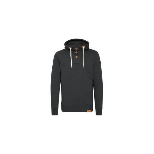 Kapuzenpullover SOLID "Hoodie SDTripStrip", Damen, Gr. L, grau (dar grau m), Obermaterial: 50% Baumwolle CO. 50% Polyester PES., unifarben, Pullover Kapuzenpullover