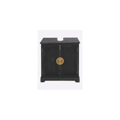 Waschbeckenunterschrank HEINE HOME, schwarz, B:60cm H:60cm T:30cm, Schränke, Waschbeckenunterschrank