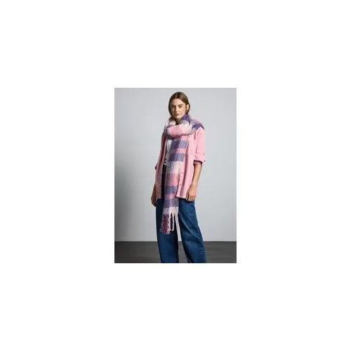 Halstuch STREET ONE, Damen, Gr. onesize, rosa (sandy rose), Stoff, 100% Polyester, kariert, Modetücher, mit Farbmix
