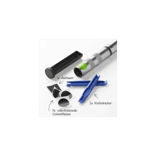 Fahrradpumpe FISCHER FAHRRAD, silber, PumpenB:8cm H:28cm L:4cm, B:8cm H:28cm L:4cm