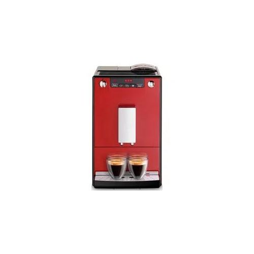 MELITTA Kaffeevollautomat "Solo E950-201, schwarz", rot (chili rot), B:20cm H:30,3cm T:45,5cm, Kaffeevollautomaten, Perfekt für Café crème & Espresso, nur 20cm breit, Kaffeevollautomat
