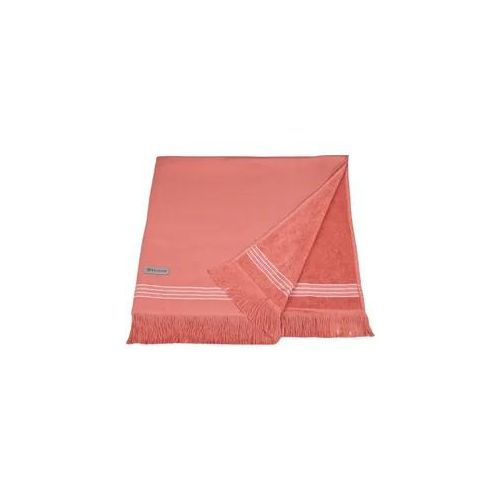 Hamamtuch ROSS "Hamam", rot (rosenholz), B:90cm L:180cm, Hamam Frottier, Hamam Frottier, Handtücher, idealer Begleiter für Strand, Sauna oder Wellnessbereich