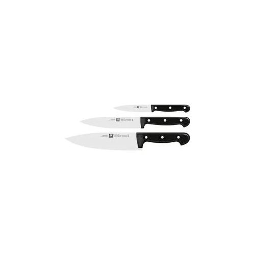 Messer-Set ZWILLING "TWIN Chef 2", schwarz, Stahl, Kochmesser-Sets, Sonderschmelze, Ergonomisch, Robust, Langlebig