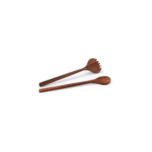 Salatbesteck CONTINENTA, braun (holzfarben), Massivholz, Kochbesteck-Sets, Akazie, 36 cm
