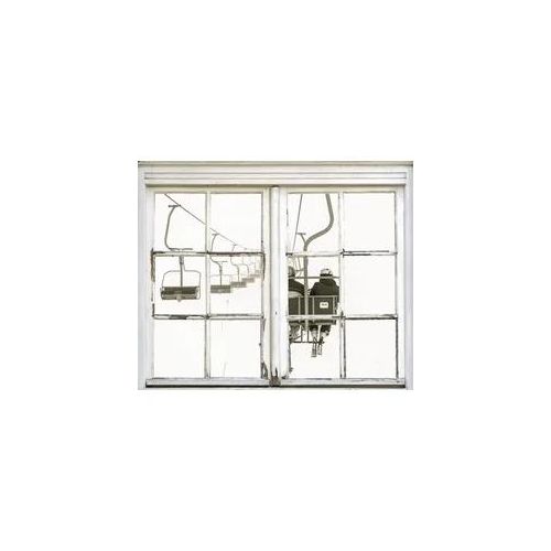 Wandsticker QUEENCE "Seilbahn", weiß, B:40cm H:60cm T:0,1cm, Wandtattoos, Wandsticker, Wandbild, selbstklebend, 3D, Fenster, Seilbahn