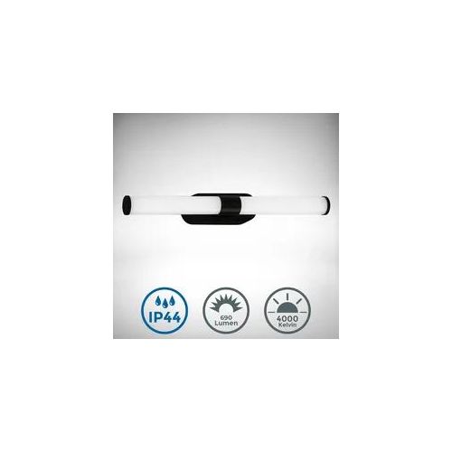 B.K.LICHT Spiegelleuchte "LED Badleuchte Spiegelleuchte Schwarz", schwarz, 1, Ø 0cm H: 6,5cm, 1 Stk., Leuchten, inkl. LED-Platine 7W 690lm 4000K, Spiegelleuchte