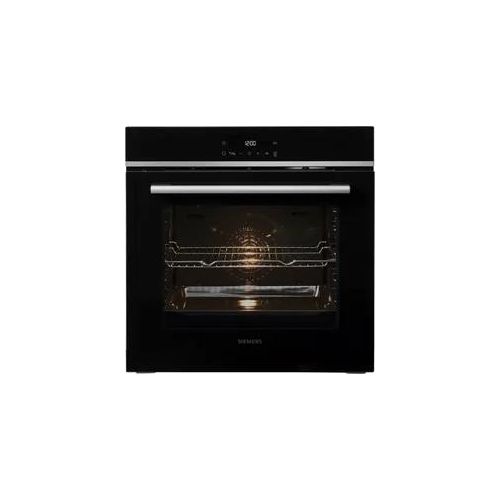 SIEMENS Pyrolyse Backofen "HB572ABS3", Energieeffizienz: A+ (A+++-D), grau (schwarz), B:59,4cm H:59,5cm T:54,8cm, Backöfen, Air Fry Funktion für knusprige Ergebnisse & Selbstreinigungsfunktion