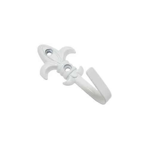 Raffhaken GARDINIA "Zierhaken (Raffhaken) Lilie" Gr. 1, weiß, L:5,5cm, Raffhalter, zum Raffen und Drapieren