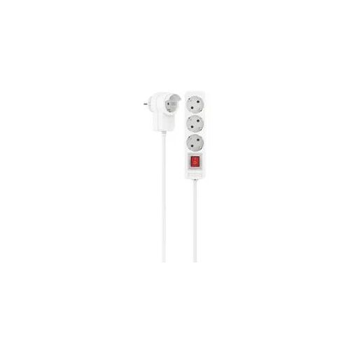 Steckdosenleiste HAMA, weiß, B:9,5cm H:35,5cm T:6,7cm, Kunststoff, Steckdosenleisten