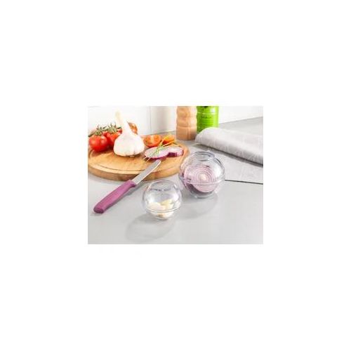 Frischhaltedose RUCO, transparent, Lebensmittelaufbewahrungsbehälter, Frischhaltedose, Frischhaltekugeln für Zwiebeln und Knoblauch