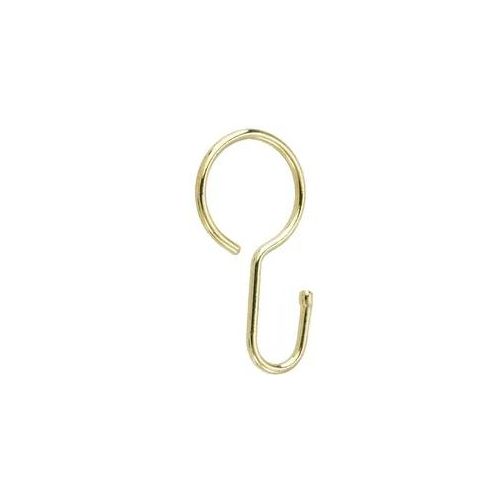 Gardinenhaken GARESA "Gardinenhaken für Strang/Seilgarnitur" Gr. 1, grau (messingfarben), Ø:2cm, Gardinenbefestigungen, Gardinenhaken, Gardinenhaken, Seilgarnitur