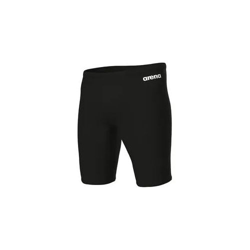 Badehose ARENA "MEN'S TEAM SWIM JAMMER SOLID", Herren, Gr. 7 (XL), N-Gr, schwarz-weiß (schwarz, weiß), Obermaterial: 100% Polyester, Badehosen Badehose