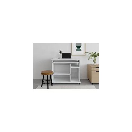 Computertisch VOGL MÖBELFABRIK "Compi", weiß, B:90cm H:76cm T:50cm, Tische, Computertisch