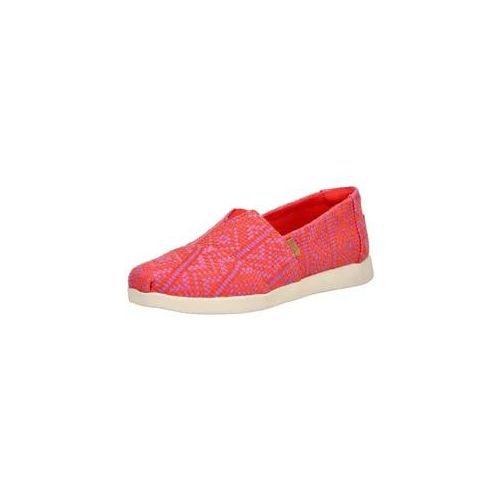 Slipper TOMS "TOMS Slipper Textil", Damen, Gr. 38,5, rot, Textil, Schuhe Slipper