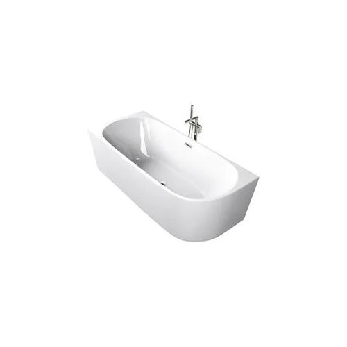 Badewanne SANOTECHNIK "SOLVA", weiß, B:180cm H:56cm T:80cm, Acryl, Badewannen, 180cm, Acryl Badewanne links