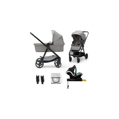 Kombi-Kinderwagen KINDERKRAFT "NEWLY 4IN1 MINK PRO", Kinder, grau, Stahl, Kinderwagen