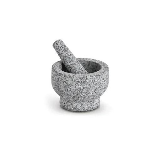 Mörser ZELLER PRESENT "& Stößel-Set, Granit, grau", grau, H:10cm Ø:14cm, Granit, Mörser, Mörser, natürliches Material, 2,9 kg, 330 ml