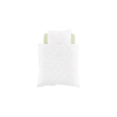 Babybettwäsche TRÄUMELAND "Sommergrün", weiß, B/L: 80cm x 80cm, Jersey, B/L: 40cm x 35cm, 2 Stk., Jersey, Obermaterial: 100% Baumwolle, Bettwäsche, mit Allover-Print