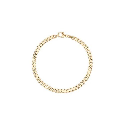 Panzerarmband JOBO "Armband Panzer 4,6 mm", gelbgold 333, Armbänder, Damen, 21cm, Gelbgold 333, Panzerarmband, 333 Gold 21 cm