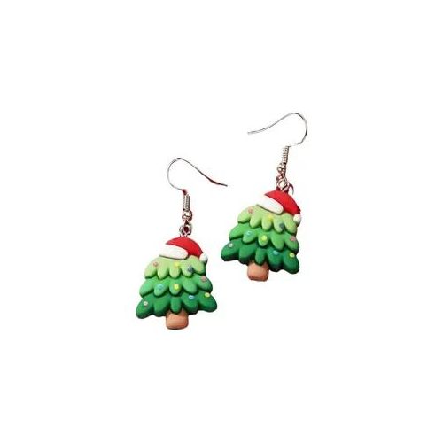 Paar Ohrhänger ADELIA ́S "Weihnachtsschmuck Ohrringe Ohrhänger Weihnachtsbaum aus Harz", bunt, Ohrringe, Damen, Damen, Harz, Weihnachtsschmuck Ohrhänger Weihnachtsbaum aus Harz