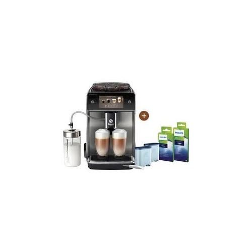 SAECO Kaffeevollautomat "Saeco GranAroma Deluxe SM6685/00", edelstahl, front, B:26,2cm T:44,8cm, Kaffeevollautomaten, Pflegeset CA6707/10 im Wert von UVP 49,99€, Kaffeevollautomat, Topseller