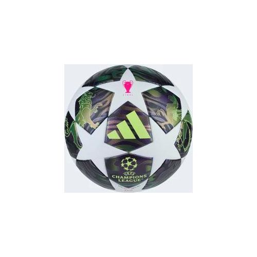 Fußball ADIDAS PERFORMANCE "UEFA CHAMPIONS LEAGUE FINAL LEAGUE" Gr. 5, schwarz lila, weiß, solar gelb, Bälle, 5, 0,4 g, Synthetik, Champions League, B:22,3cm H:17,3cm T:22cm