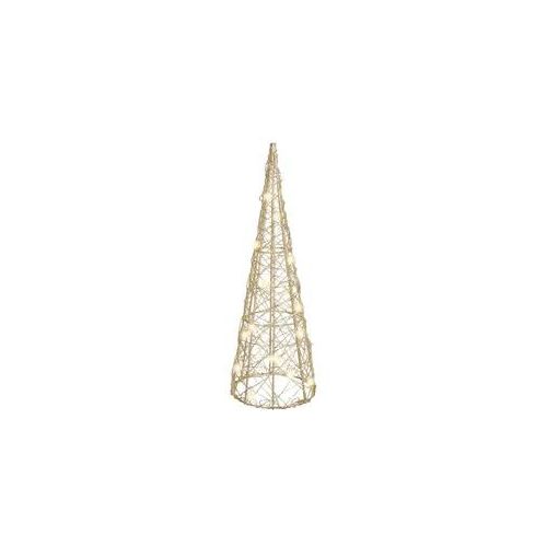 LED-Dekofigur I.GE.A. "LED-Pyramide", gold, B:10cm H:30cm, Draht, Dekofiguren, Dekofigur Weihnachtspyramide Weihnachtsdeko Weihnachtsbaum Christbaum