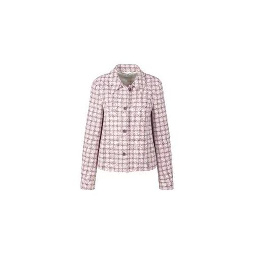 Outdoorjacke MADELEINE "Jacke Tweedjacke mit Hemdkragen", Damen, Gr. 44, rosa (eisrose, multicolor), Obermaterial: 70% Baumwolle CO. 25% Polyester PES. 5% sonstige Fasern AF., Modern, Jacken Outdoorjacke
