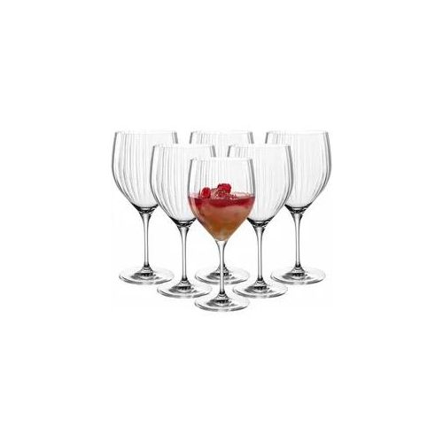 Cocktailglas LEONARDO "Cocktailgläser Poesia 750 ml 6er Set transparent", bunt (transparent), Glas, Trinkgefäße, Cocktailglas