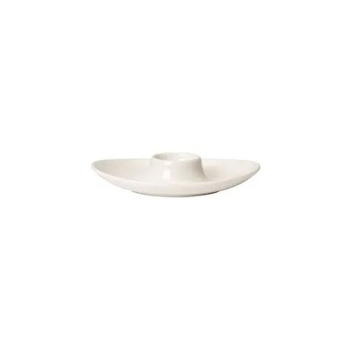 Eierbecher VILLEROY & BOCH "Eierbecher New Cottage Basic 15 x 11 cm weiß", weiß, Porzellan, Eierbecher