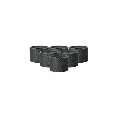 Kerzenhalter VILLEROY & BOCH "Kerzenhalter Manufacture Rock Home ø 6,3 cm 6er Set schwarz", schwarz, Kerzenhalter, Kerzenhalter