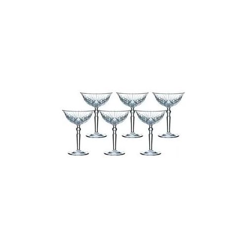 Cocktailglas NACHTMANN "Cocktailgläser Palais 200 ml 6er Set transparent", bunt (transparent), Glas, Trinkgefäße, Cocktailglas