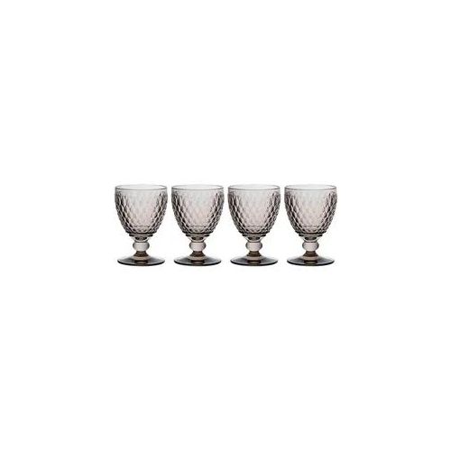 Rotweinglas VILLEROY & BOCH "Rotweingläser Boston Coloured 310 ml 4er Set", grau (smoke), Glas, Trinkgefäße, Rotweinglas