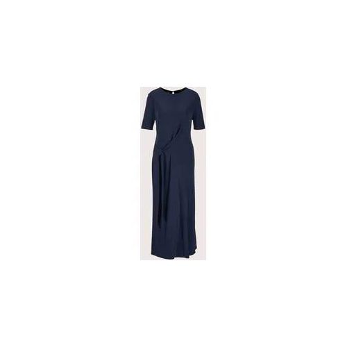 Midikleid MADELEINE "Kleid Halbarm-Kleid mit Taillenband", Damen, Gr. 36, N-Gr, blau (marine), Obermaterial: 100% Viskose CV., Modern, normal, Kleider Midikleid
