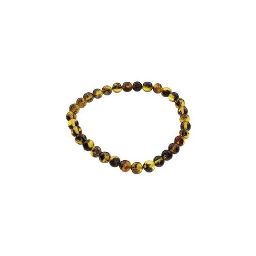 Armband OSTSEE-SCHMUCK "- Kugel 6 mm - Bernstein -" Gr. 19, grün (grün, bernsteinfarben), Armbänder, Damen, Bernstein, Armband