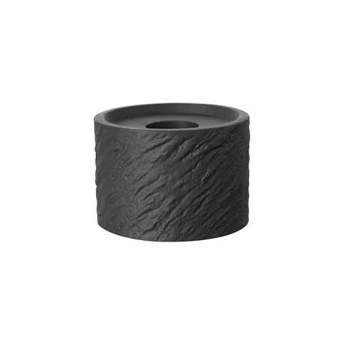Kerzenhalter VILLEROY & BOCH "Kerzenhalter Manufacture Rock Home ø 6,3 cm schwarz", schwarz, Kerzenhalter, Kerzenhalter